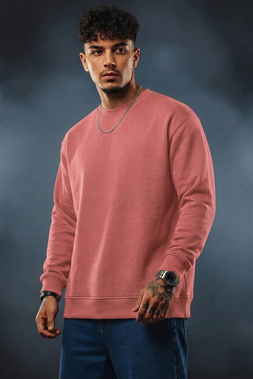 Men’s Oversized Sweatshirt | Pure Cotton Premium Crewneck