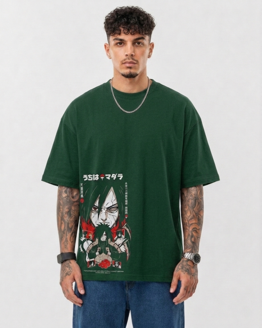 Madara Uchiha Oversized Anime Graphic T-Shirt
