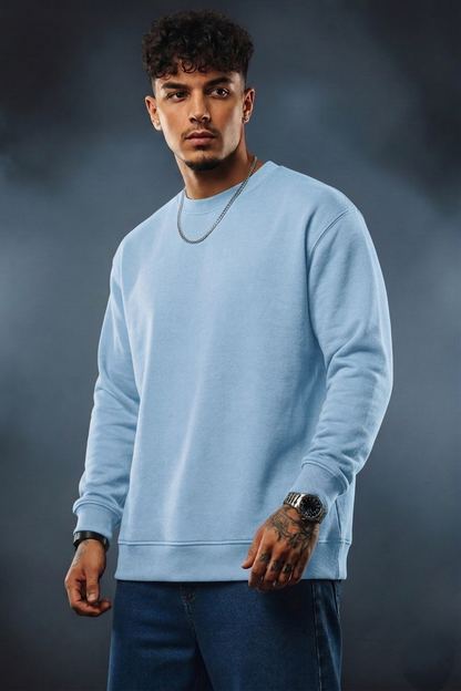 Men’s Oversized Sweatshirt | Pure Cotton Premium Crewneck