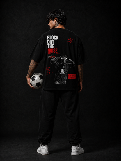 Block Out The Noise Oversized T-Shirt for Men & Women | Premium 240 GSM Cotton | Bellatins