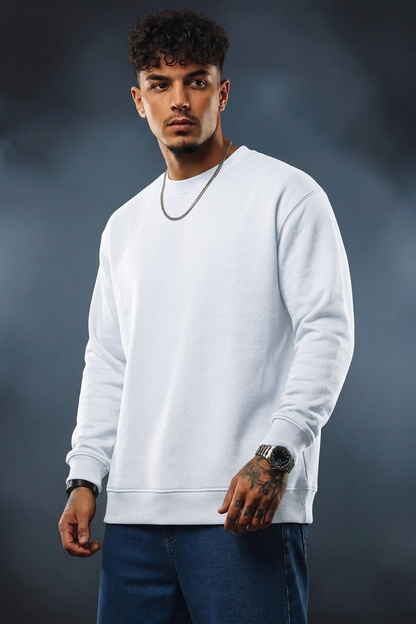 Men’s Oversized Sweatshirt | Pure Cotton Premium Crewneck