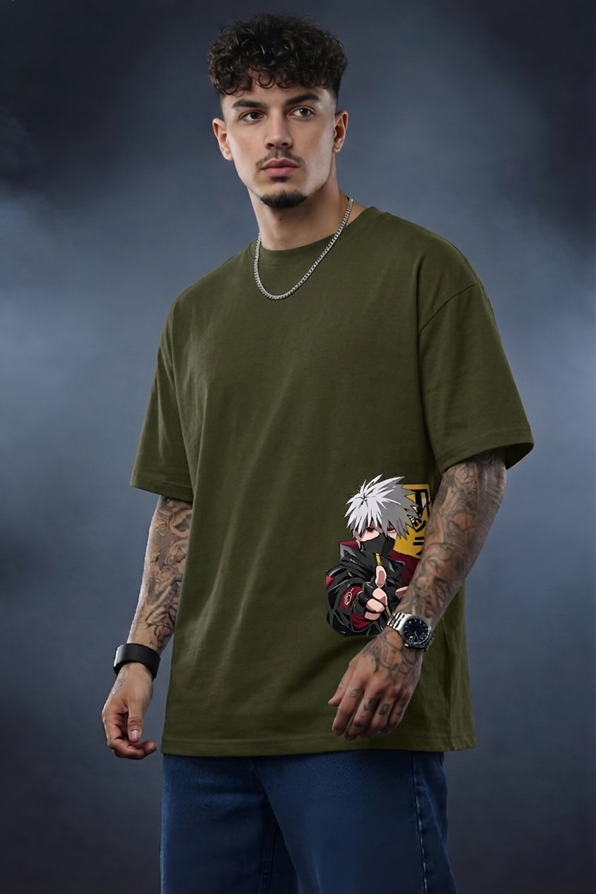 Naruto Kakashi Graphic Oversized Tee