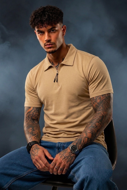Premium Quarter Neck T-Shirt – Smart Versatility