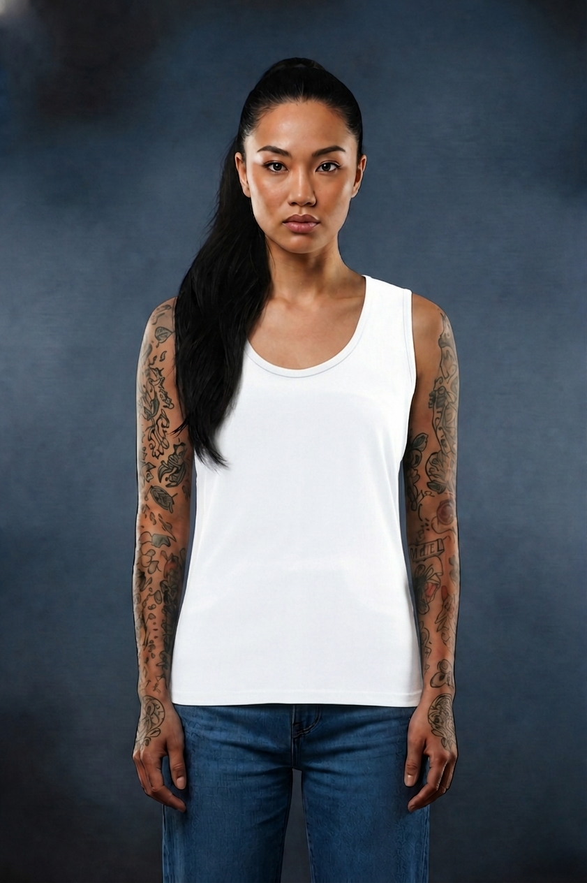 Women’s Racerback Tank Top | Pure Cotton Sleeveless Gym & Casual Wear
