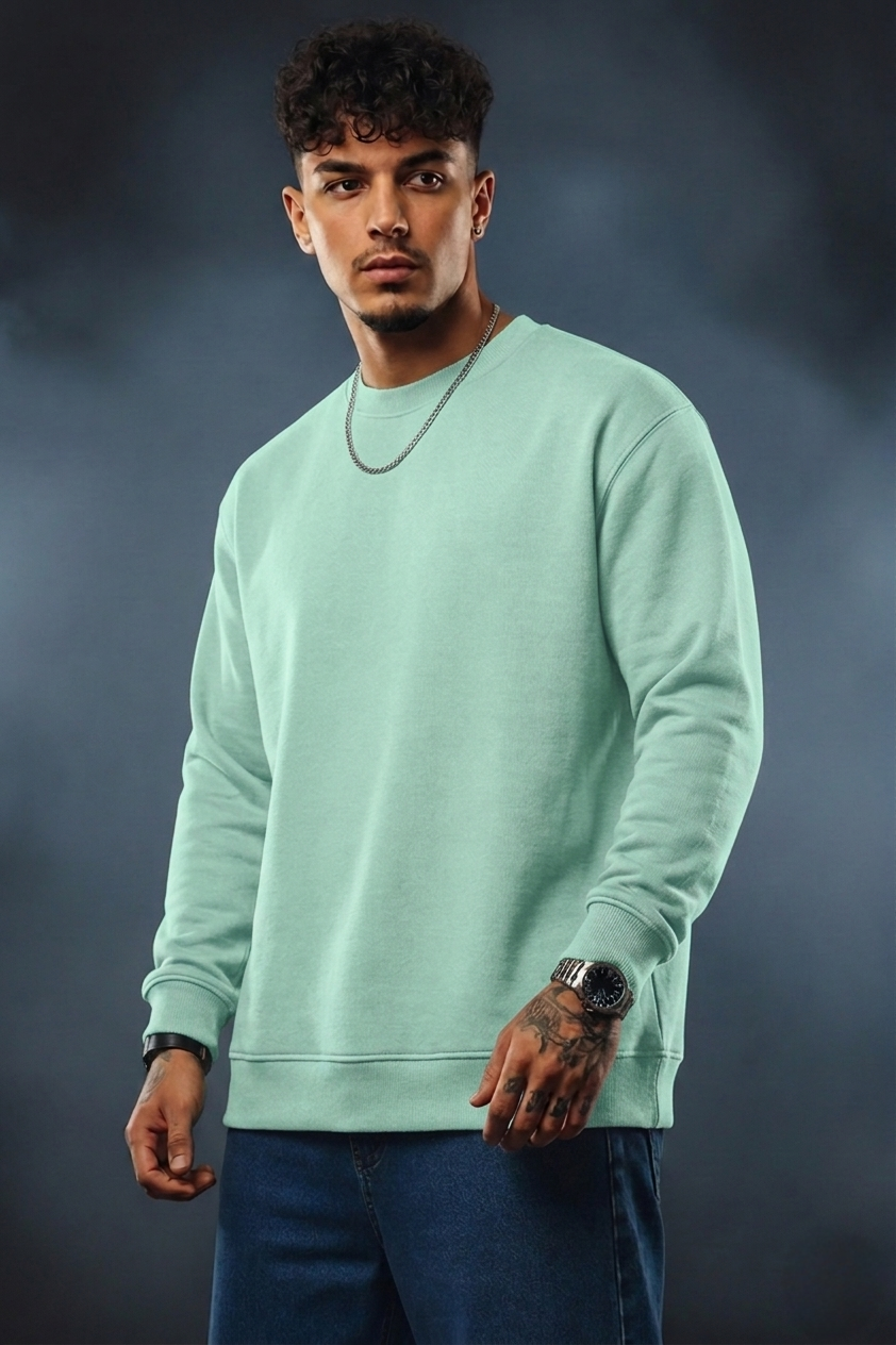 Men’s Oversized Sweatshirt | Pure Cotton Premium Crewneck