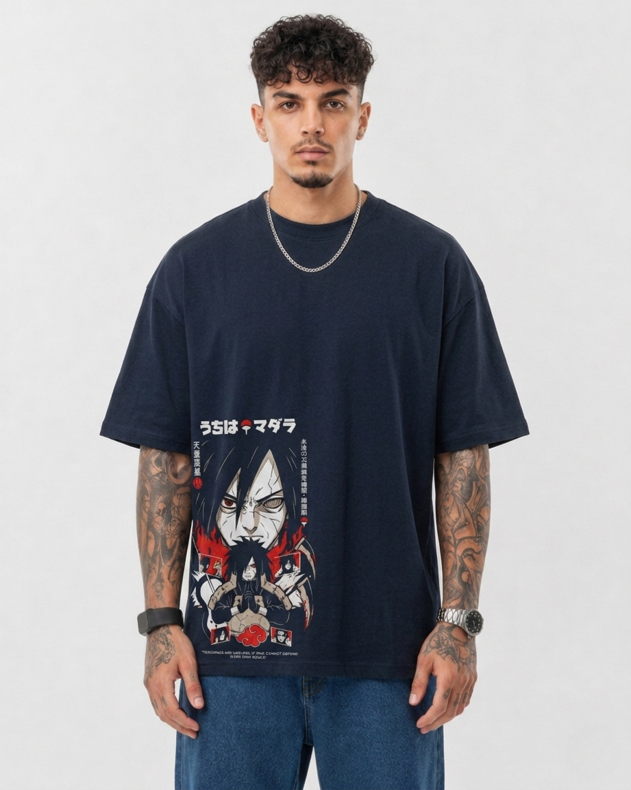 Madara Uchiha Oversized Anime Graphic T-Shirt