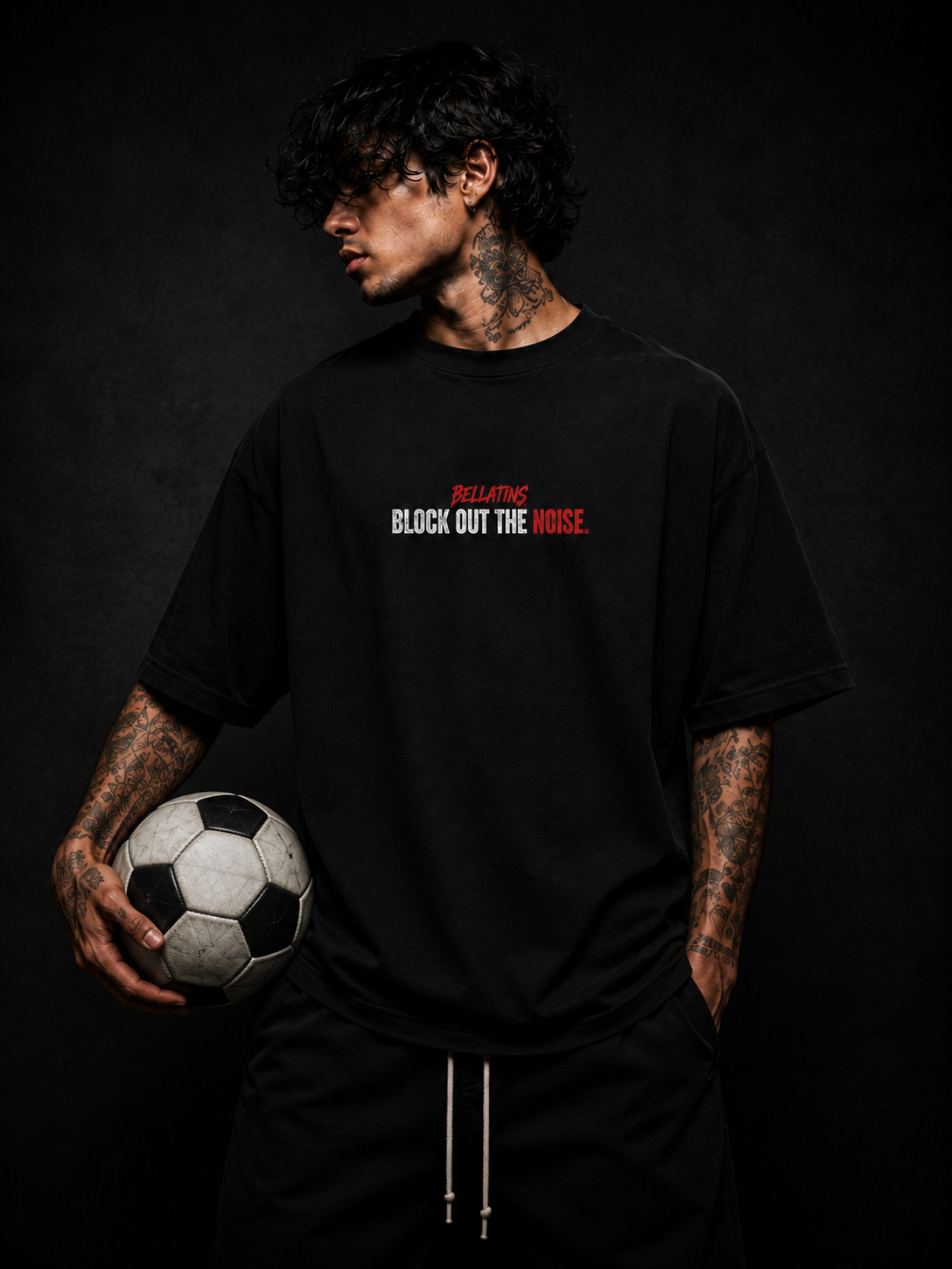 Block Out The Noise Oversized T-Shirt for Men & Women | Premium 240 GSM Cotton | Bellatins