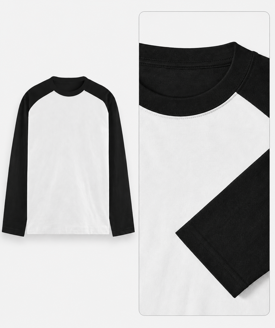 Men’s Raglan Full Sleeve T-Shirt | Contrast Sleeve Cotton Tee | Bellatins
