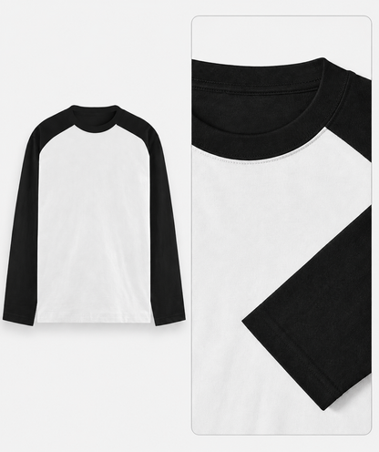 Men’s Raglan Full Sleeve T-Shirt | Contrast Sleeve Cotton Tee | Bellatins