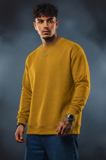 Men’s Oversized Sweatshirt | Pure Cotton Premium Crewneck