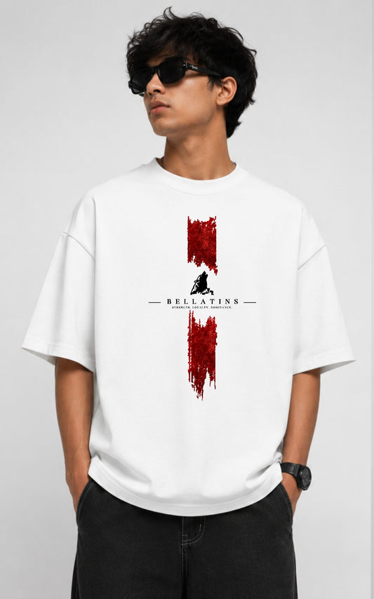 Bellatins Wolf Club Oversized T-Shirt – Rise Focus Conquer | Premium 240 GSM Cotton