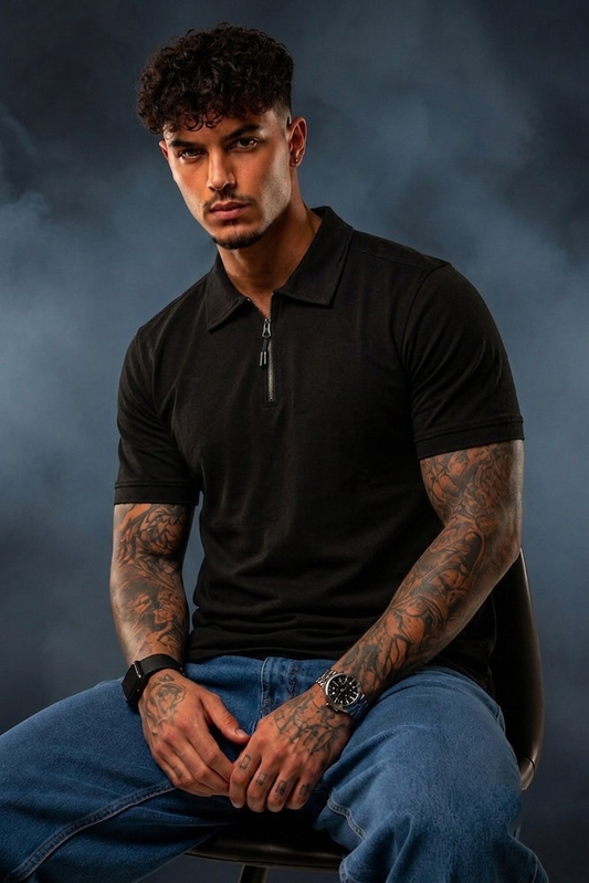 Premium Quarter Neck T-Shirt – Smart Versatility