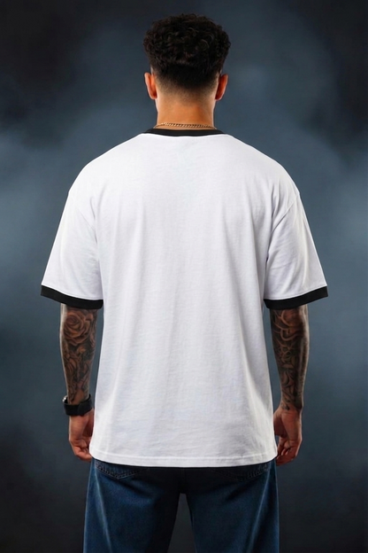 Men's Ringer T-Shirt – Premium Cotton Contrast Neck Casual Half Sleeve Tee
