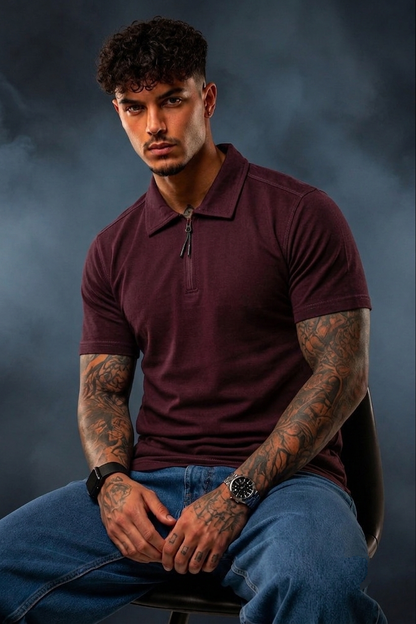 Premium Quarter Neck T-Shirt – Smart Versatility