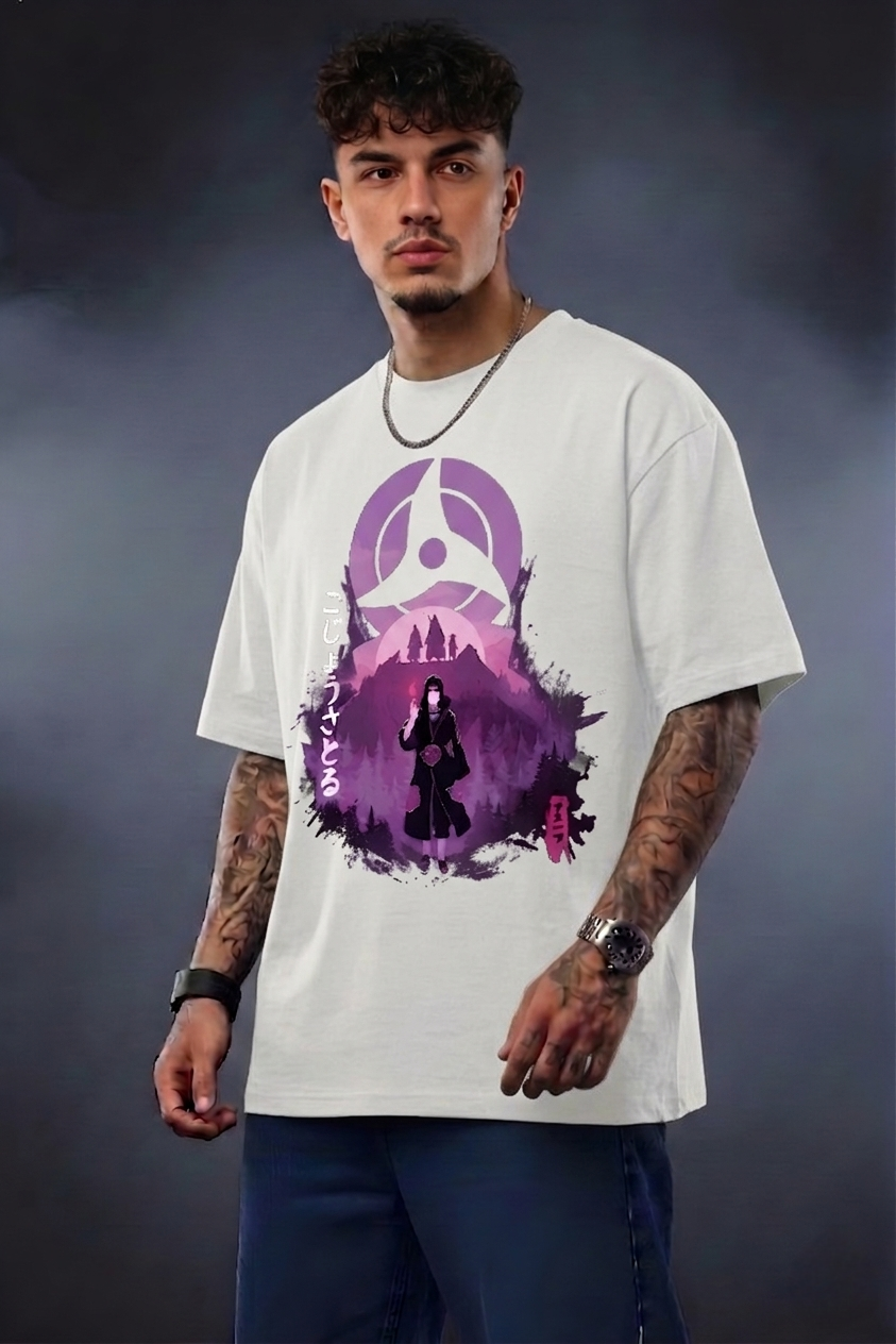 Naruto Itachi Uchiha Graphic T-Shirt – Premium Oversized Anime Tee