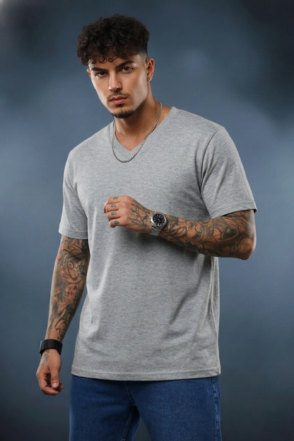Essential Plain V-Neck T-Shirt