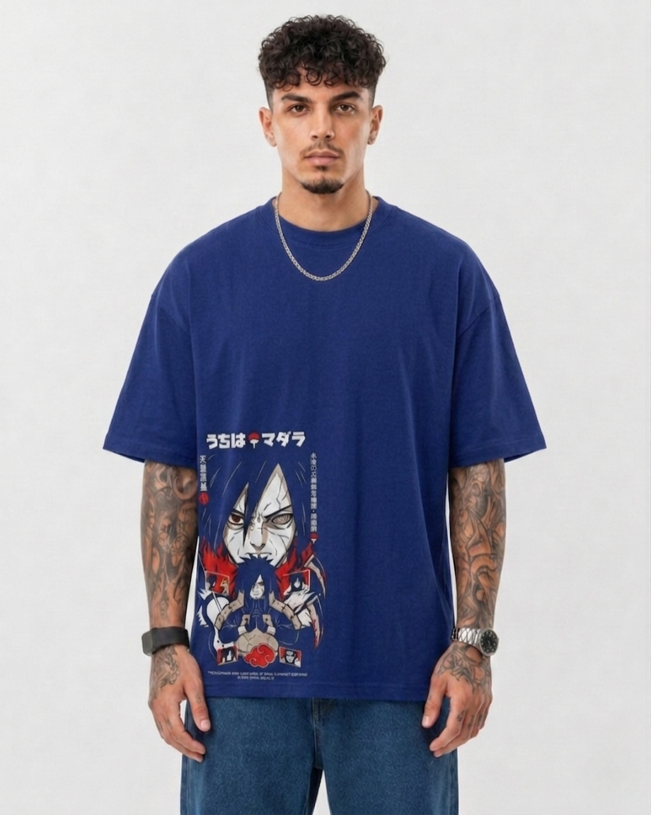 Madara Uchiha Oversized Anime Graphic T-Shirt
