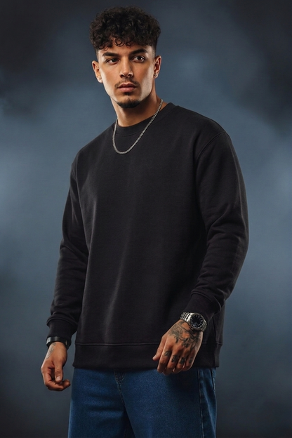 Men’s Oversized Sweatshirt | Pure Cotton Premium Crewneck