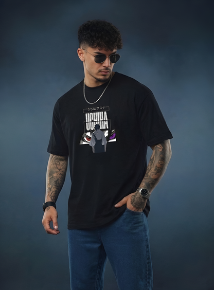 Sasuke Uchiha Printed T-Shirt – Streetwear Anime Oversized Fit