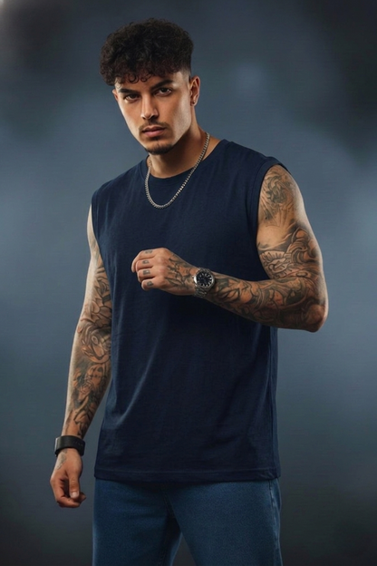 Men’s Sleeveless Tank Top| Pure Cotton Gym & Casual Wear | Premium Quality