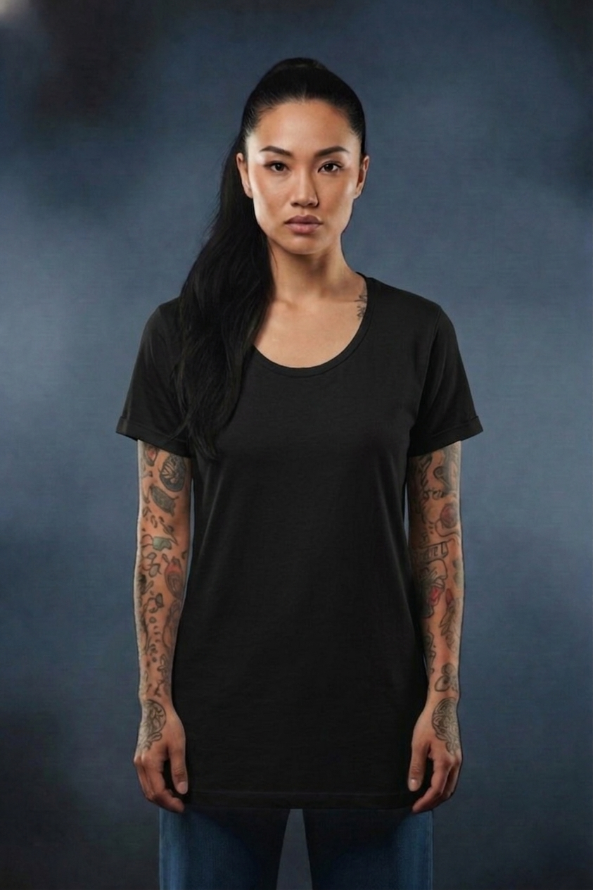 Basic Solid T-Shirt For Her – Soft Cotton Everyday Wear Tee
