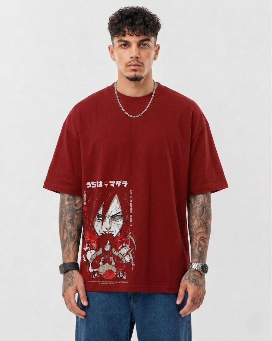 Madara Uchiha Oversized Anime Graphic T-Shirt