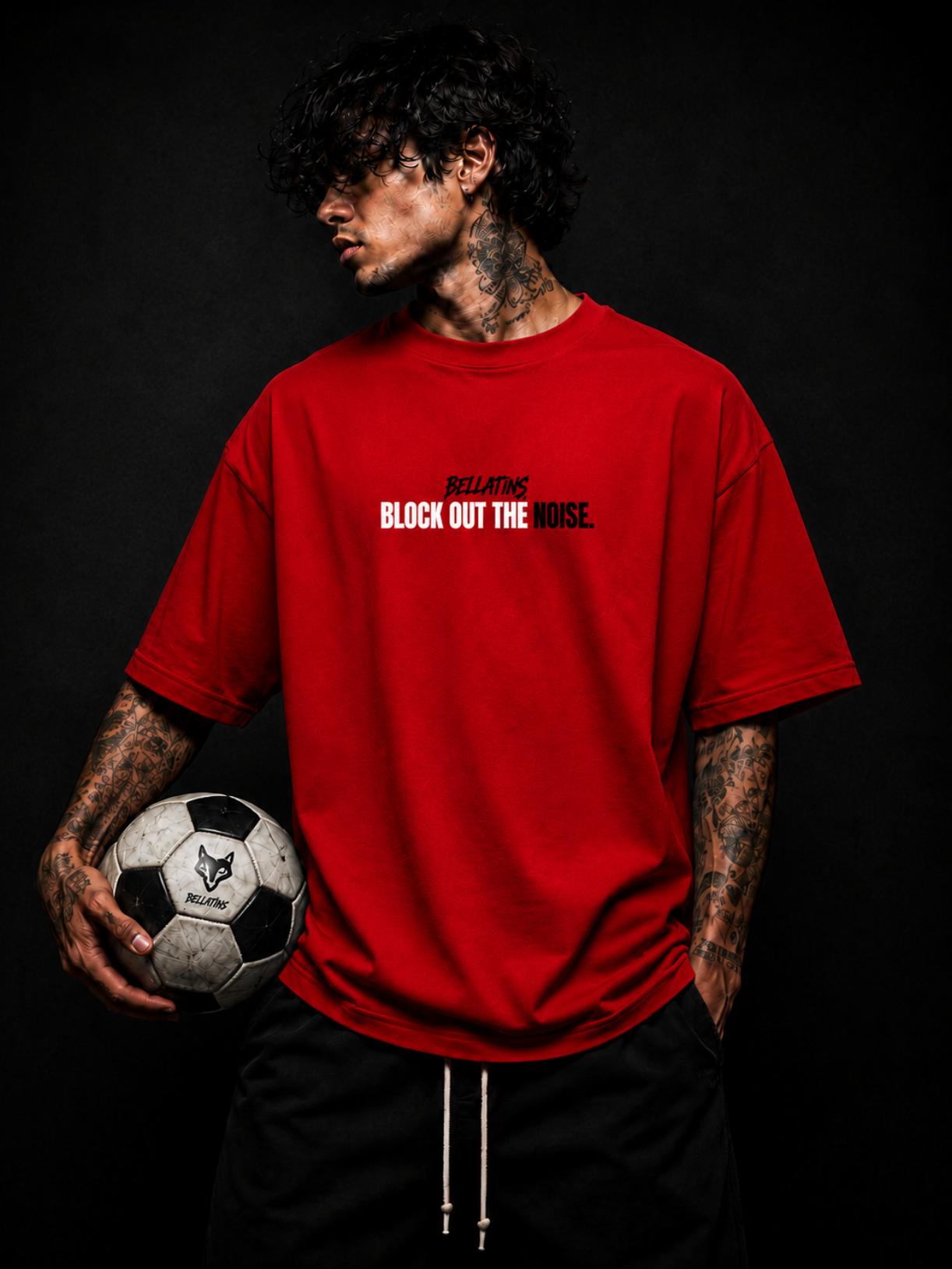 Block Out The Noise Oversized T-Shirt for Men & Women | Premium 240 GSM Cotton | Bellatins
