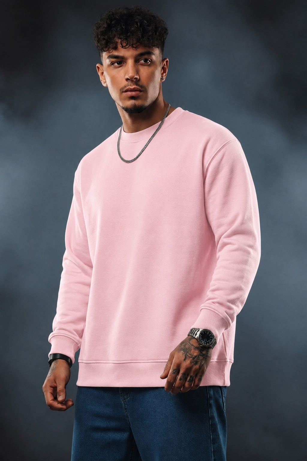 Men’s Oversized Sweatshirt | Pure Cotton Premium Crewneck