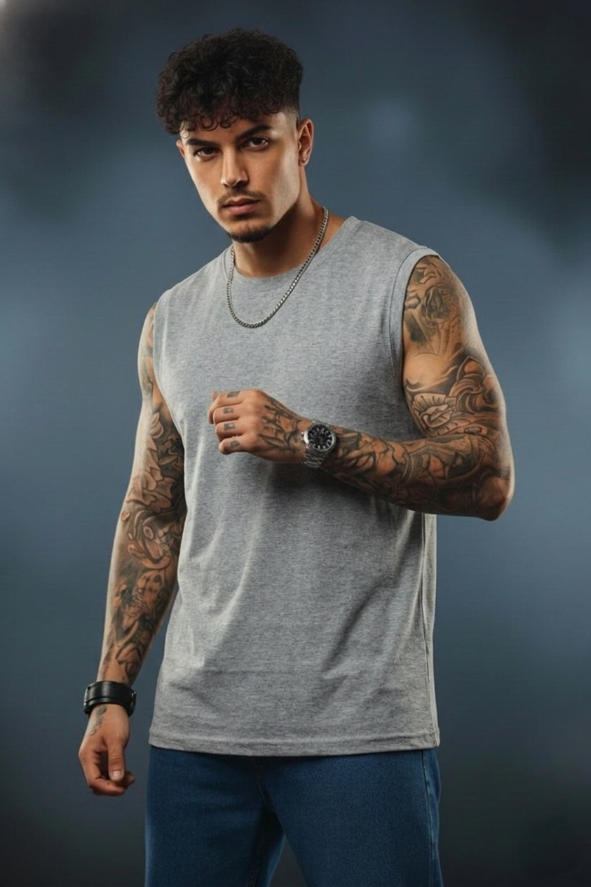 Men’s Sleeveless Tank Top| Pure Cotton Gym & Casual Wear | Premium Quality