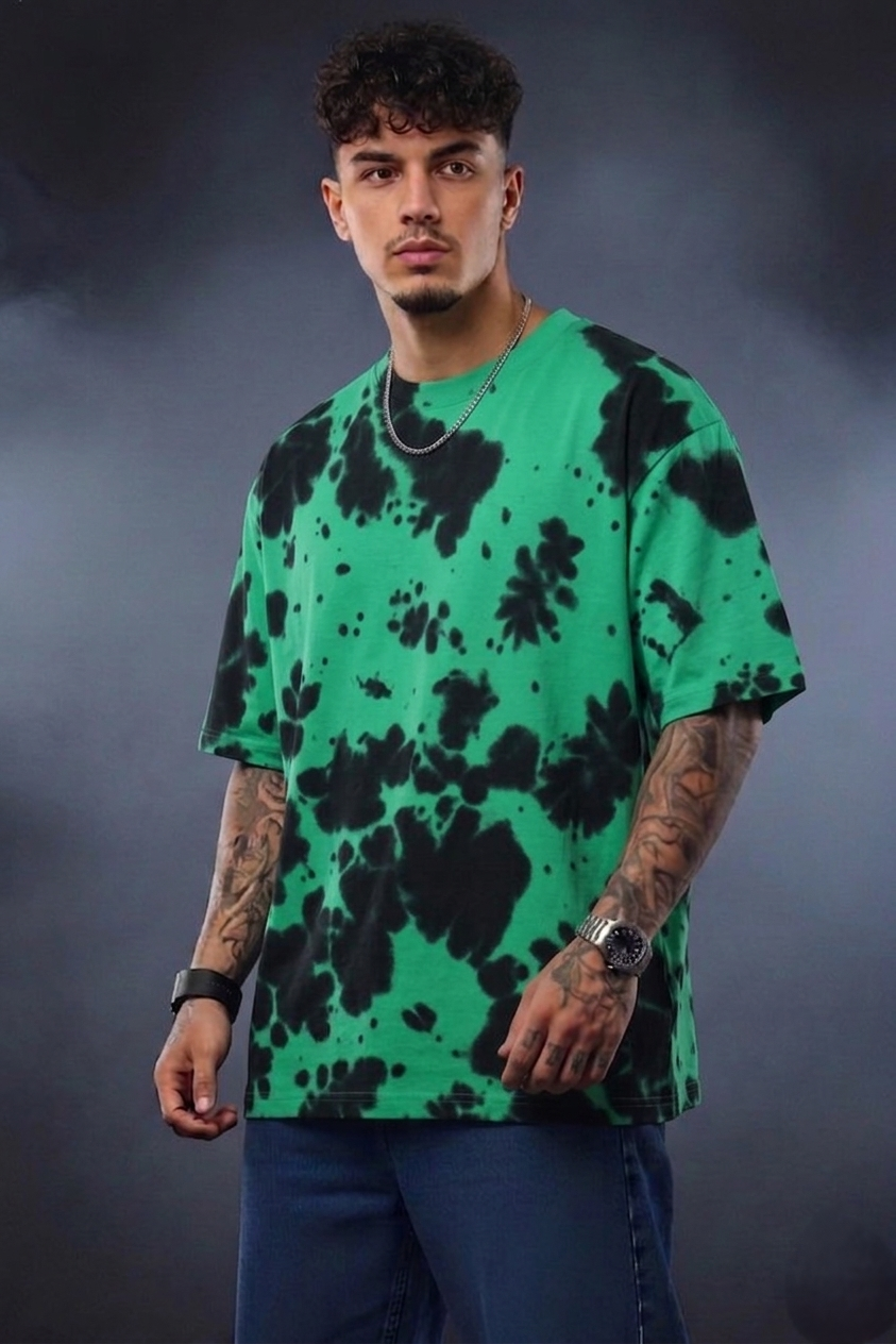 Tie-Dye Oversized T-Shirt for Men | Trendy Street Style Casual Wear
