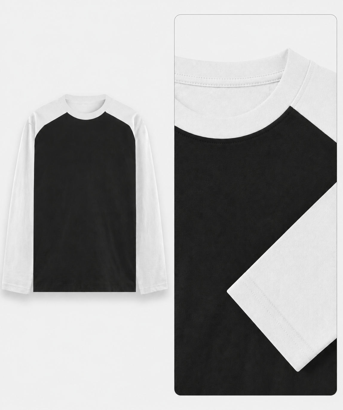 Men’s Raglan Full Sleeve T-Shirt | Contrast Sleeve Cotton Tee | Bellatins