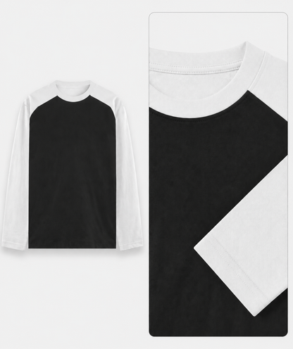 Men’s Raglan Full Sleeve T-Shirt | Contrast Sleeve Cotton Tee | Bellatins