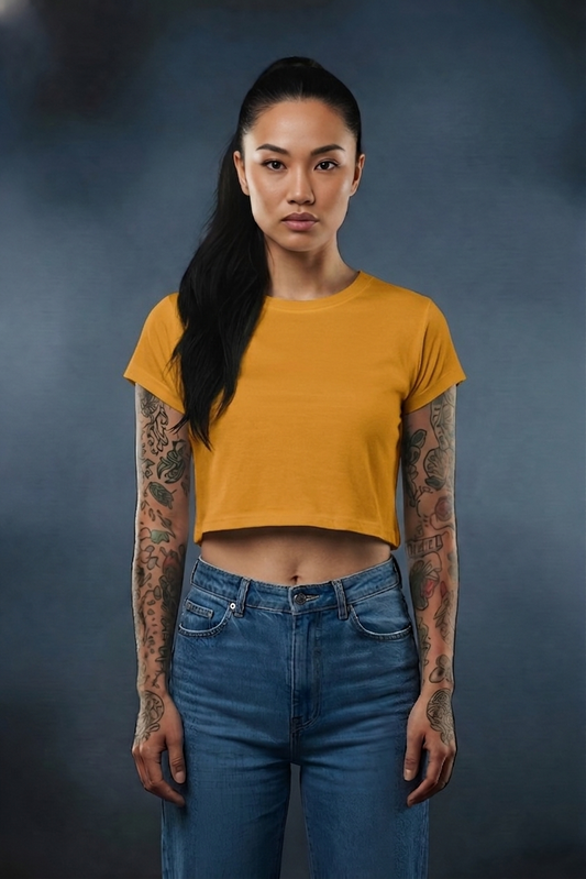Women’s Plain Crop Tops Collection – Solid Colors Everyday Stylish Crop Tees